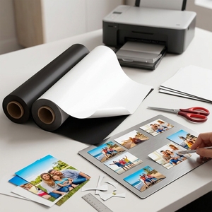 A4 8,5x11 inch printbaar magnetisch fotopapier, glanzend inkjet, flexibele rubberen magneetvel voor DIY koelkastmagneet fotodisplay - Product Image 6