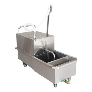 Hot Sell Stainless Steel Cooking Restaurant 550W Oil Filter Cart Machine With Stainless Steel 304 Oil Tank