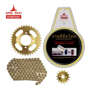 Kamthai corrente e sprocket motocicleta, conjunto de peças futuro 428 corrente sprocket 70cc motocicleta 36t sprockets para honda wave 110