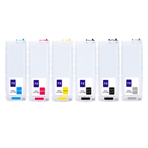 Supercolor 280ML a Set 6 Colors 72 Empty <b>Refill</b> <b>Ink</b> Cartridges With One Main Chip PK for HP Desinjet T610 T770 T790 T1120 T1200 - Product Image 4