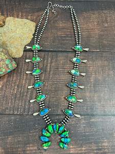 สร้อยคอเงินแท้ทำมือประดับลูกปัดรูปนกยูงและดอกดาห์เลีย พร้อมสายปรับได้ สำหรับผู้หญิง ดีไซน์งานฝีมือ - Product Image 4