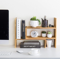 Étagère de bureau en bois moderne - Organisateur de bureau portable, durable et écologique