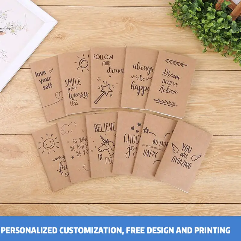 Topsthink diario personalizzato diario quaderno di carta Kraft per quaderni di cancelleria personalizzati per studenti personalizzabili
