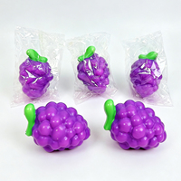 Jouet Squishy en PU en forme de raisin 12*8cm, à rebond lent, simulation de fruit, doux, anti-stress, jouet de décompression, cadeau pour enfants