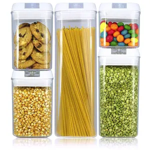 热销密封塑料食品储存容器7件不含BPA保持食品新鲜和干燥