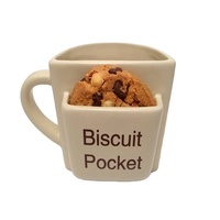 Mug à biscuits en céramique avec porte-biscuits, tasses à café, à lait et à thé en porcelaine en vrac