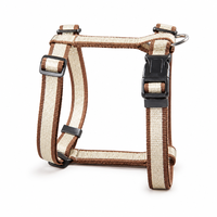 Harnais pour chien en nylon rayé classique, fermeture à boucle réglable pour animaux de compagnie