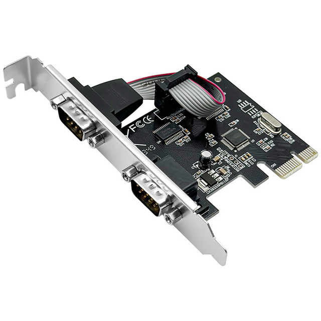PCIE to 2-pin Serial Port Card 9-pin RS232 Adapter Card Parallel Port COM Port Expansion Card WCH382L