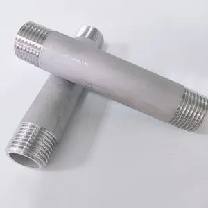 wholesale manufacturing 304 Nipple barrel nipples 1/2" x 4" length NPT Threaded both ends Stainless Steel Pipe Nipple