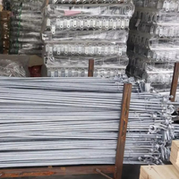 Tige d'ancrage galvanisée pour poteaux d'éclairage avec plaque carrée – Vente en gros de tiges d'ancrage pour câbles de soutien