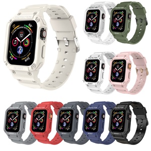 Correa <span class=keywords><strong>de</strong></span> reloj para iWatch S10 Smartwatch para <span class=keywords><strong>Apple</strong></span> <span class=keywords><strong>Watch</strong></span> S8 S7 Integrado Color sólido Correa <span class=keywords><strong>de</strong></span> reloj <span class=keywords><strong>de</strong></span> silicona 42/44/45mm Universal - Product Image 2