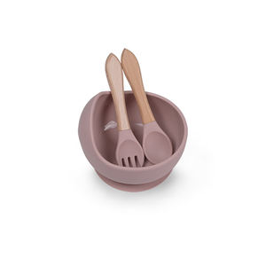 طقم وعاء وملعقة سيليكون للأطفال خالٍ من مادة BPA وغير سام، أدوات مائدة للأطفال الصغار، أواني وأدوات طعام للأطفال - Product Image 2