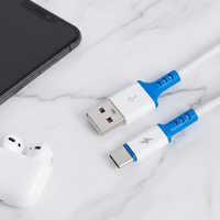 Kabel USB Type-C Baru untuk Pengisian Cepat 3A dengan Pelindung Anyaman Jaket TPE Panjang 1m untuk Penggunaan Ponsel.