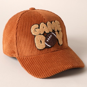 Casquette de baseball sportive multi-designs en velours côtelé chenille avec patch 3D brodé 100% coton pour hommes et femmes - Product Image 2