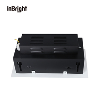 Projecteurs LED COB encastrés anti-éblouissement à grille pour hôtels et usines, à têtes simples, doubles ou triples, 10W, 20W, 30W