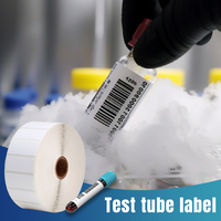 Chaîne de stockage cryogénique en vinyle d'hôpitaux de codes à barres pour les étiquettes cryogéniques réfrigérées imperméables de laboratoires médicaux