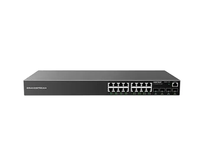 Grandstream GWN7802P Enterprise Layer 2+ Managed Network Switch | 16 Gigabit Ethernet Ports 4 Gigabit SFP Ports 16 PoE Ports