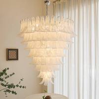 JYLIGHTING lustre en verre français américain rétro escalier pendentif lumière lustre de luxe salon salle à manger chambre lampe