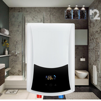Réservoir de chauffe-eau numérique domestique électrique Système d'eau chaude continu Écran tactile pour les ménages Hôtels Anglais LED Plastique