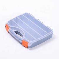 Boîte de rangement d'outils Pièces détachées pour vis Organisateur transparent avec grilles amovibles