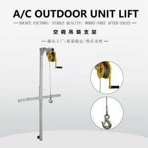 Dụng cụ nâng hạ bằng cần quay tay, cần cẩu nhỏ lắp đặt dàn nóng máy lạnh Boruida, giá đỡ nâng hạ tháo rời - Product Image 2