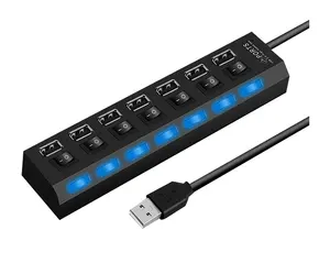 Pogo NOUVEAU Multi-port USB Hub Haute Vitesse 7 Ports Commutateur Indépendant Transfert De Données + Recharge Pour Ordinateur Portable