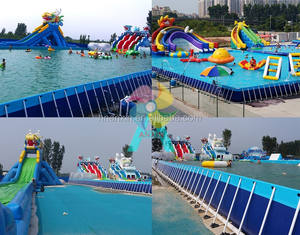 Bâche à cadre métallique <span class=keywords><strong>pour</strong></span> famille/piscine à cadre de parc aquatique à vendre - Product Image 5
