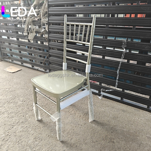 LEDA Wholesale Rental Champagne Gold Metal Chavari <b>Chair</b> Wedding Event Banquet Dinner Chiavari <b>Chairs</b> - Product Image 3
