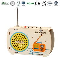 Mainan Perakitan Radio Mini Anak-anak, Perlengkapan Sains Edukatif Kayu, Kit Rakitan Tape Recorder DIY, Set Puzzle Kayu