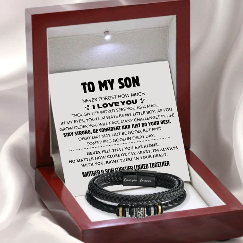 Stainless Steel Bracelet + Card Light Box