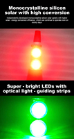 Cônes de signalisation routière solaires en plastique super lumineux à 10 LED, réflecteurs prismatiques haute intensité, protection IP66, avertissement de circulation ultra-résistant