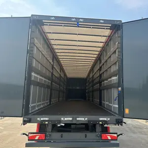 45ft 53ft 3 Axles 35tons Box Structure Curtain Side Semi Trailer Cargo Box Van Semi Trailer