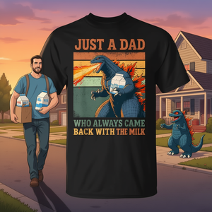 Juste un papa qui revenait toujours avec le t-shirt Milk Kaiju - Product Image 3