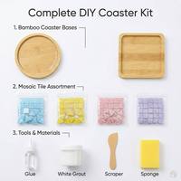 Kit de mosaïque en verre coloré à faire soi-même UXORSN, 4 pièces - Cadeaux de Noël élégants pour adultes, fournitures de décoration intérieure