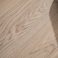 Parquet en bois d'ingénierie en chêne blanc naturel, 3 couches, âme en bouleau, brossé, système de clic, surface solide, imperméable, pour cuisine, villa