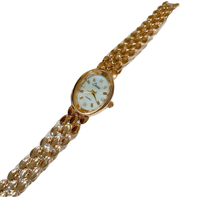 2025 New Golden Vintage Oval Alloy Women's Watch Retro Light Luxury French Romantic Aristocratic Temperament Gift 3BAR Water