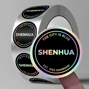 Personalized Custom Logo Printing Laser labels Rainbow Reflective Foil Holographic Stickers Self-adhesive Holographic Stickers - Product Image 2