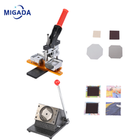 Machine à fabriquer des aimants de réfrigérateur carrés personnalisés à pression manuelle, kit de fabrication de boutons aimantés pour réfrigérateur avec photo DIY, machine à boutons, kit 2x2 pouces (50x50 mm)