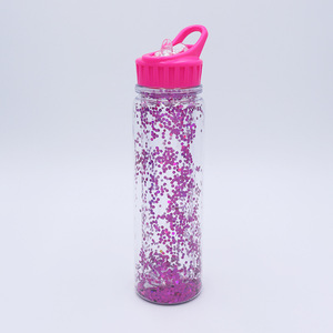 Seaygift Groothandel Custom Logo Print Clear Double Wall Citroen Fles Water Voor Outdoor Bpa Gratis Glitter <span class=keywords><strong>Plastic</strong></span> Waterfles - Product Image 5