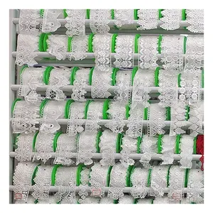 Ucuz fiyat 1 Cm genişlik % 100% Polyester suda çözünür dantel süsleme nakış