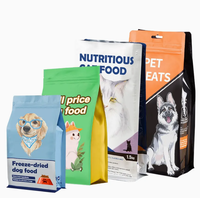 Sacs d'emballage personnalisés en CPP avec fermeture éclair pour aliments pour animaux de compagnie de qualité alimentaire, 3 kg, 5 kg, 15 kg, 25 kg, pour chiens et chats