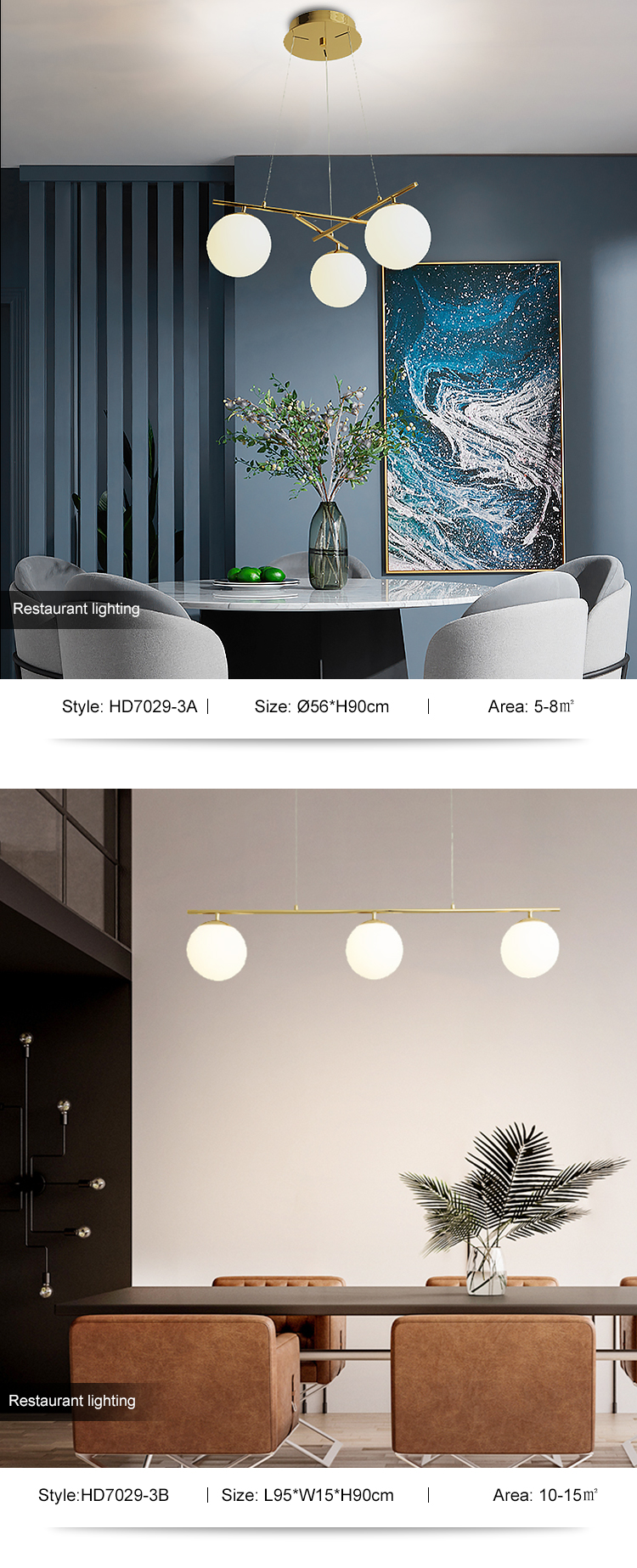 New Product Decorative Bedroom Restaurant Living Room Glass Chandelier Pendant Light