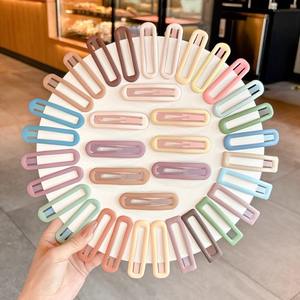 Haarclips Voor Meisjes 6 Stuks Geen Slip Metalen Snap Haarspeldjes Voor Kinderen Tieners Schattige Snoep Kleur Haarspelden - Product Image 1