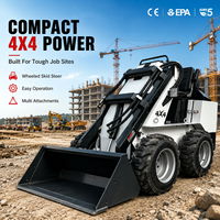 LIVRAISON GRATUITE CE EPA EURO5 Chargeuse compacte à roues 4x4 pour projets agricoles avec godet pour travaux de chargement en chantier
