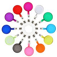 Lot de 50 porte-badges rétractables robustes et opaques, porte-clés pour passe de ski, accessoires en PVC Bestow