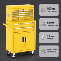 Armoire à outils mobile à 8 tiroirs OEM, en acier de 1,0 mm pour atelier de réparation automobile