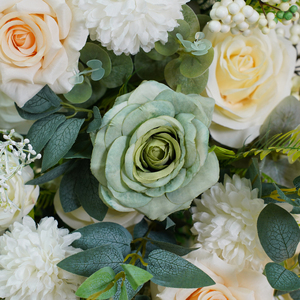 A8951 Mori Vert Saule <span class=keywords><strong>Champagne</strong></span> Rose <span class=keywords><strong>Blanc</strong></span> Berry Accrocher Fleur Rangée Mariage Toile <span class=keywords><strong>de</strong></span> Fond Décor Arrangement Floral Événement Banquet Prop - Product Image 3