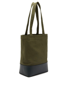 Bolso de hombro portátil de cuero cosido de lona vaquera Francés A. P. C impreso ocio Bolso de mujer Tote BagTop-Handle Bags - Product Image 4