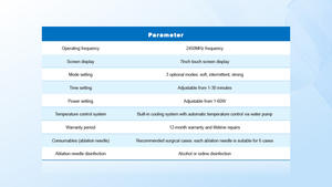 Ít Chấn thương Tần Số Cao 2450Mhz Vi Sóng Ablation Hệ Thống 7-Inch Màn Hình Cảm Ứng Có Thể Điều Chỉnh Nhiệt Độ Điện Thú Y - Product Image 5
