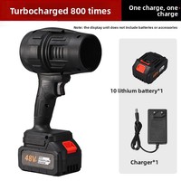 Mini sèche-cheveux turbo électrique sans fil 21V Souffleur de feuilles puissant pour le dépoussiérage et le bricolage avec batterie
